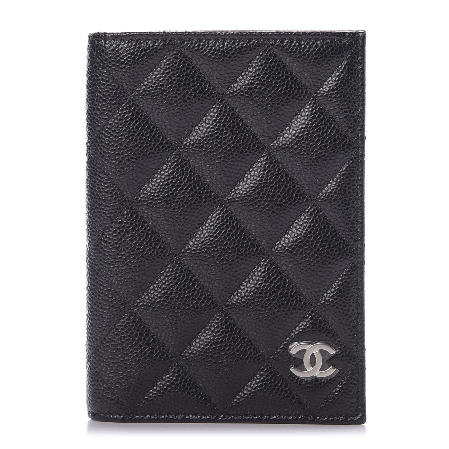 Caviar Quilted Passport Holder Black