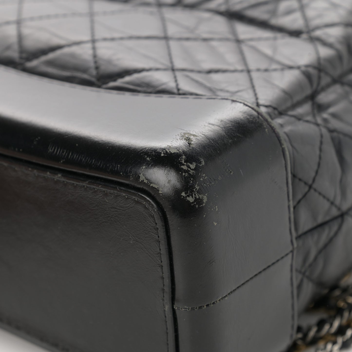 Aged Calfskin Quilted Small Gabrielle Backpack Black