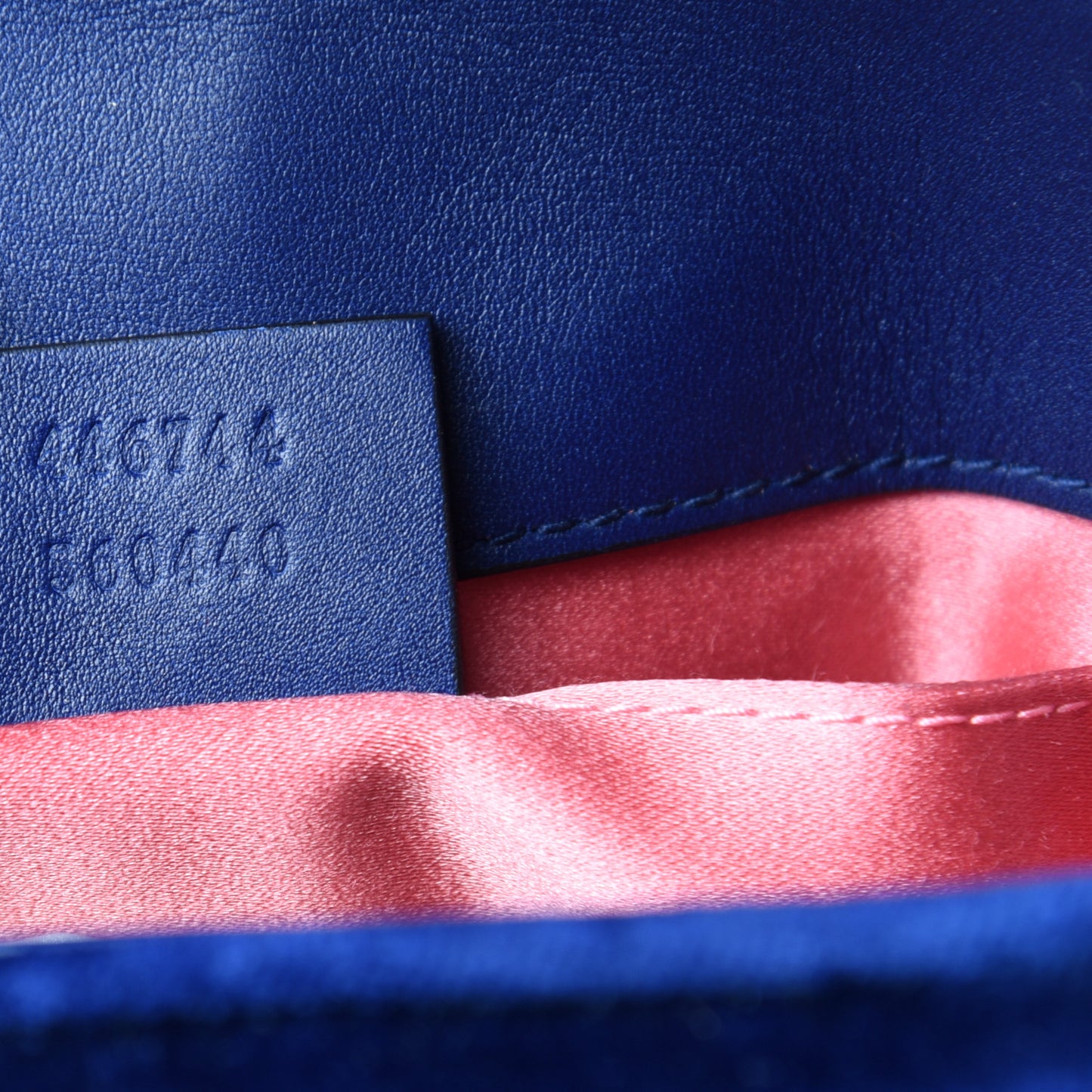 Velvet Matelasse Mini GG Marmont Shoulder Bag Cobalt Blue