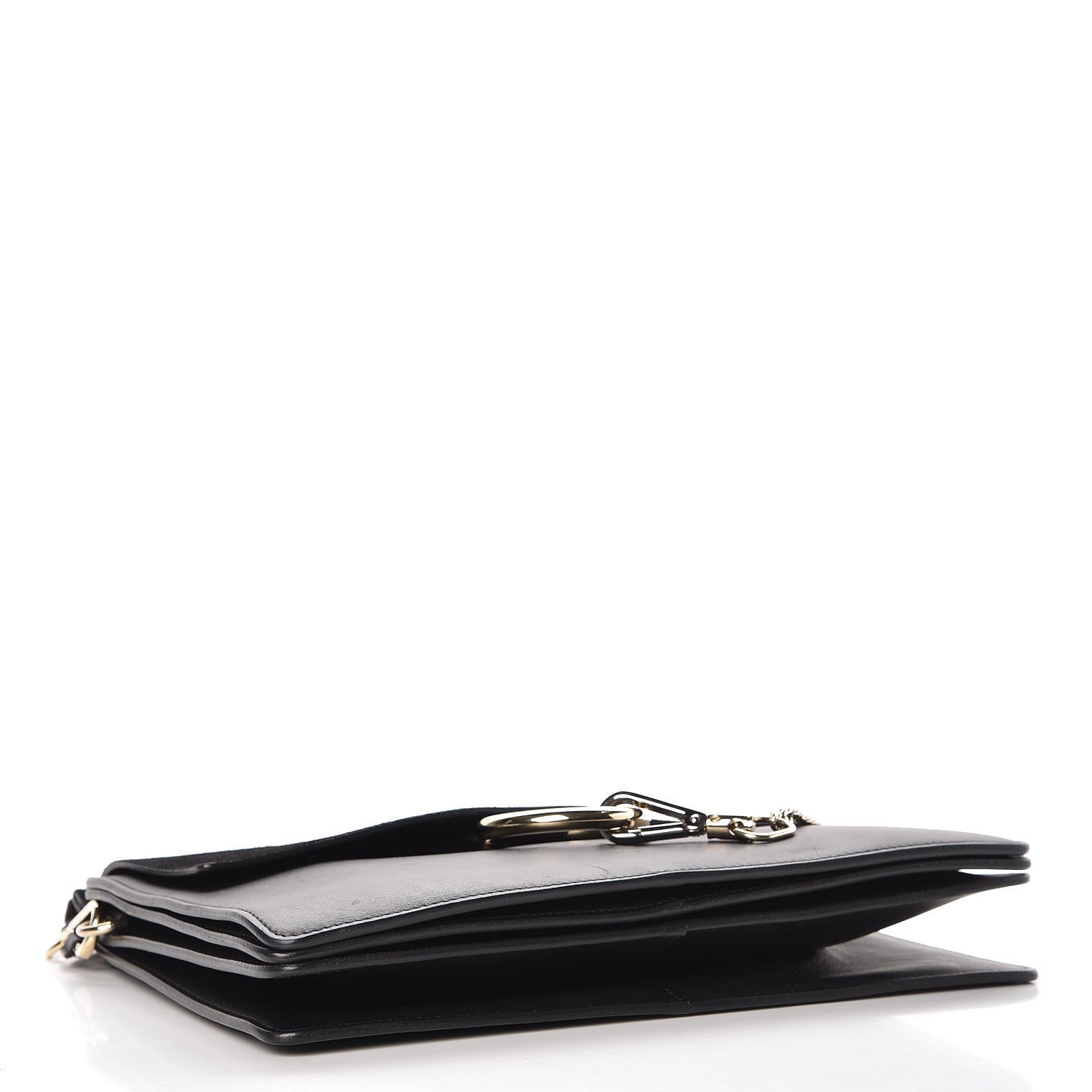 Chloe Suede Calfskin Medium Faye Shoulder Bag Black 4 of 8