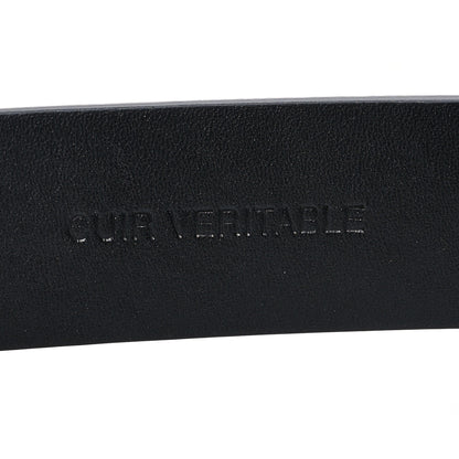 Chanel Calfskin Paris Button CC Belt 90 36 Black 6 of 9
