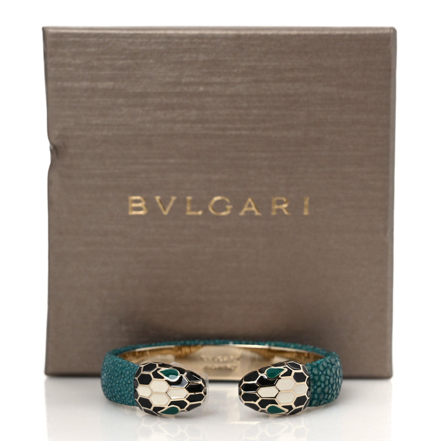 Bulgari Galuchat Serpenti Forever Bracelet Green 6 of 6