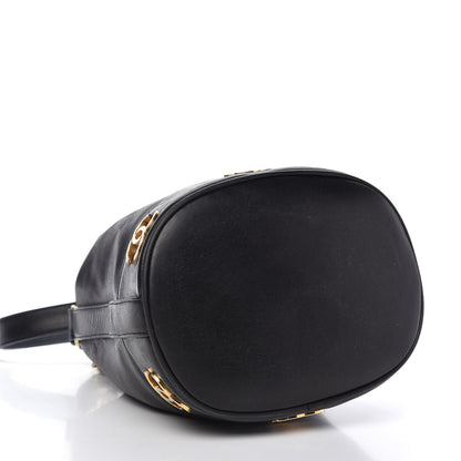 Chanel Lambskin Drawstring Bucket Bag Black 4 of 10