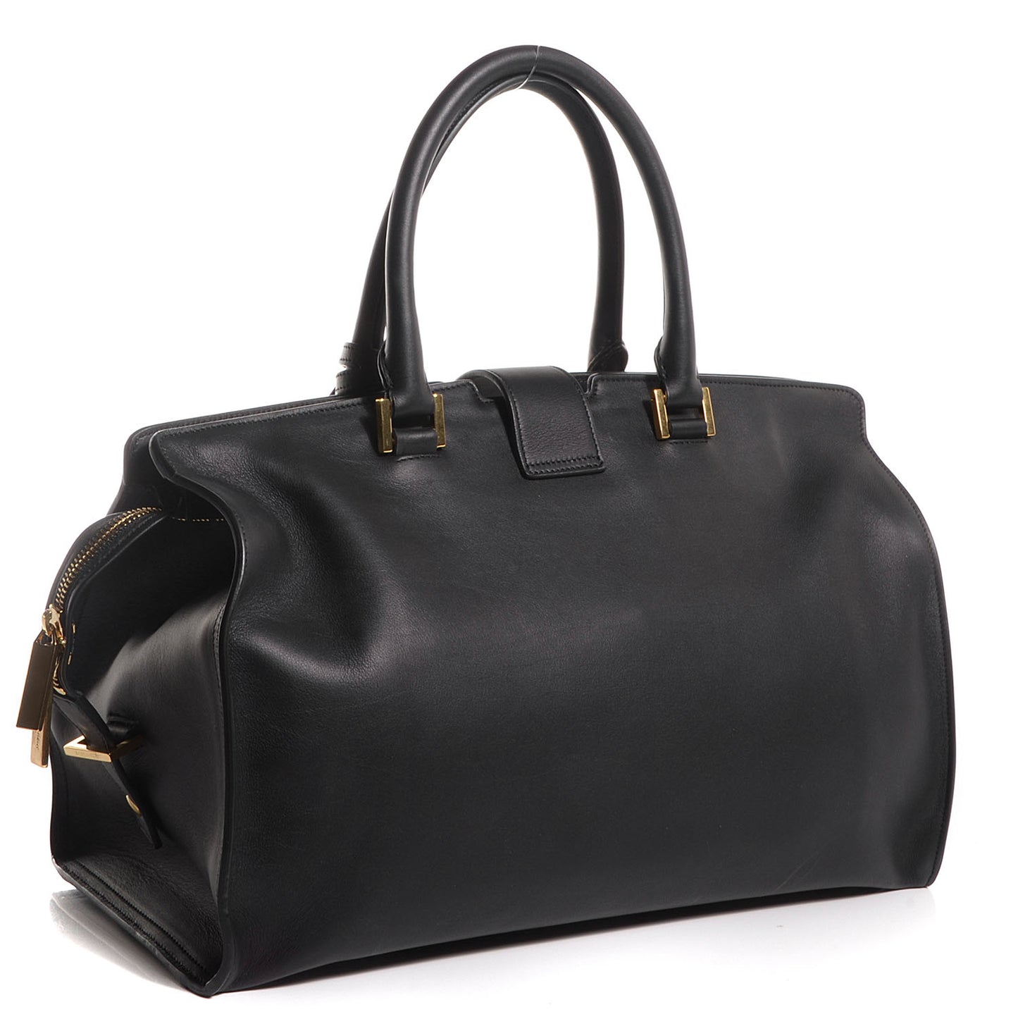 Calfskin Medium Classic Cabas Y Bag Black