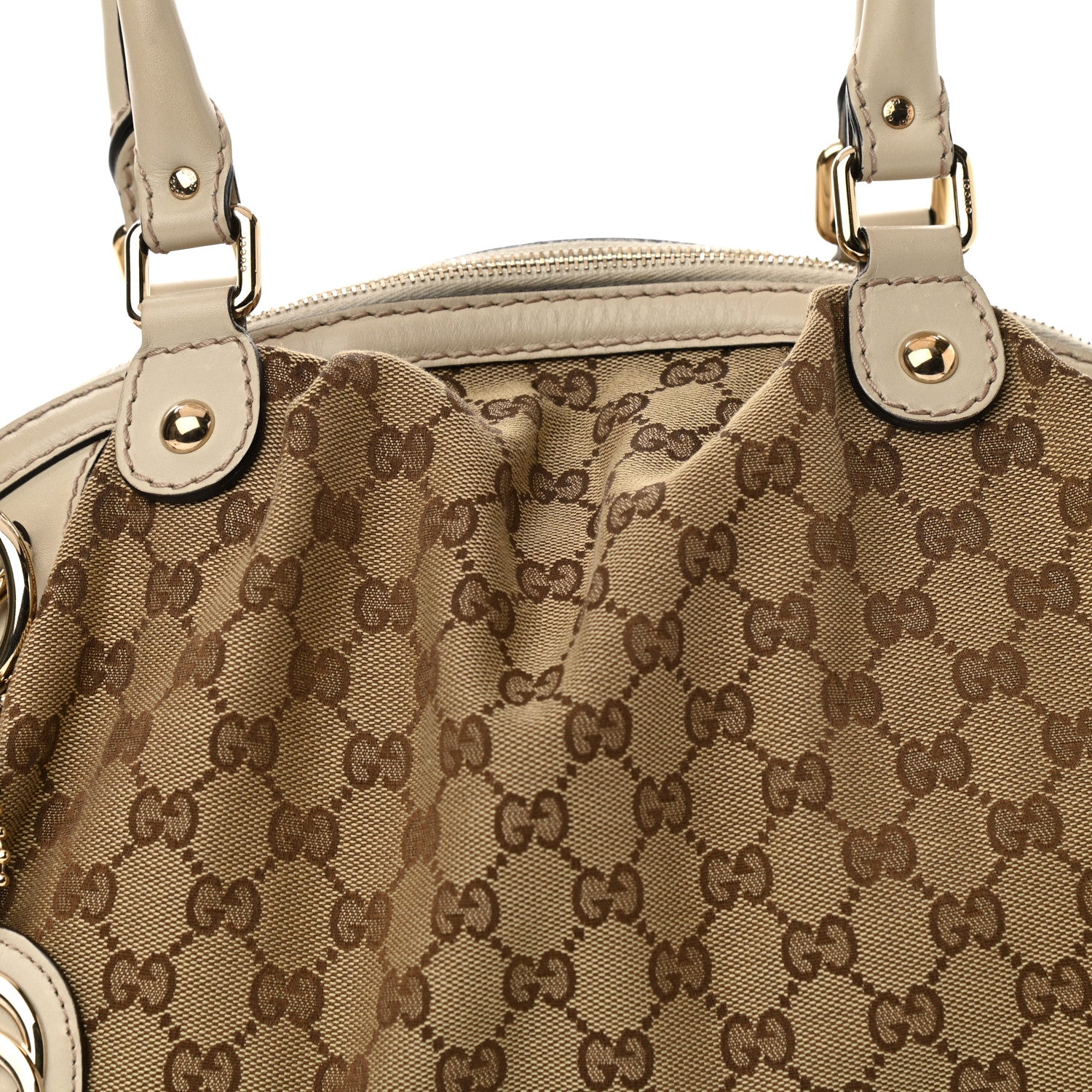 Gucci Monogram Medium Sukey Boston Off White 9 of 14