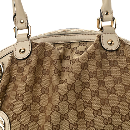 Gucci Monogram Medium Sukey Boston Off White 9 of 14