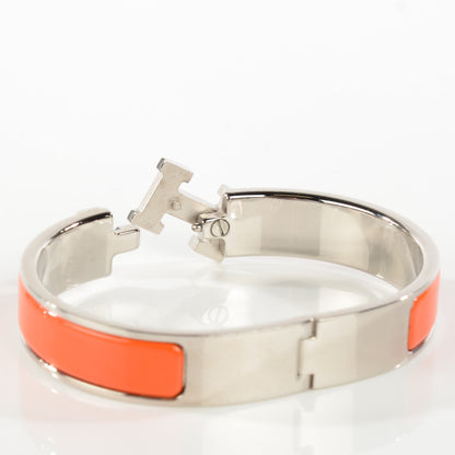 Hermes Enamel Narrow Clic Clac H Bracelet PM Orange 4 of 4
