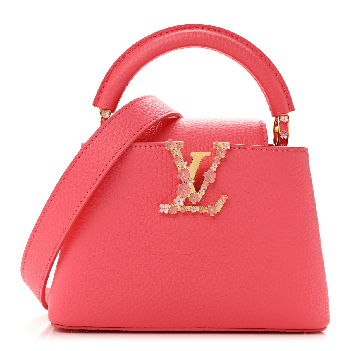 Louis Vuitton Taurillon LV Bloom Capucines Mini Pink Sky 1 of 10