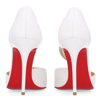 Christian Louboutin Kid PVC Spike Cross 100 Pumps  35 White Silver 6 of 13