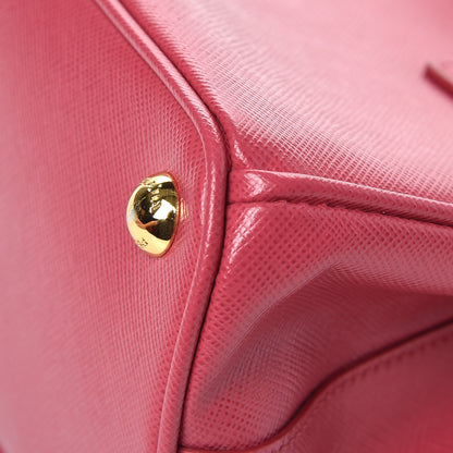 Prada Saffiano Mini Galleria Double Zip Tote Peonia 11 of 13