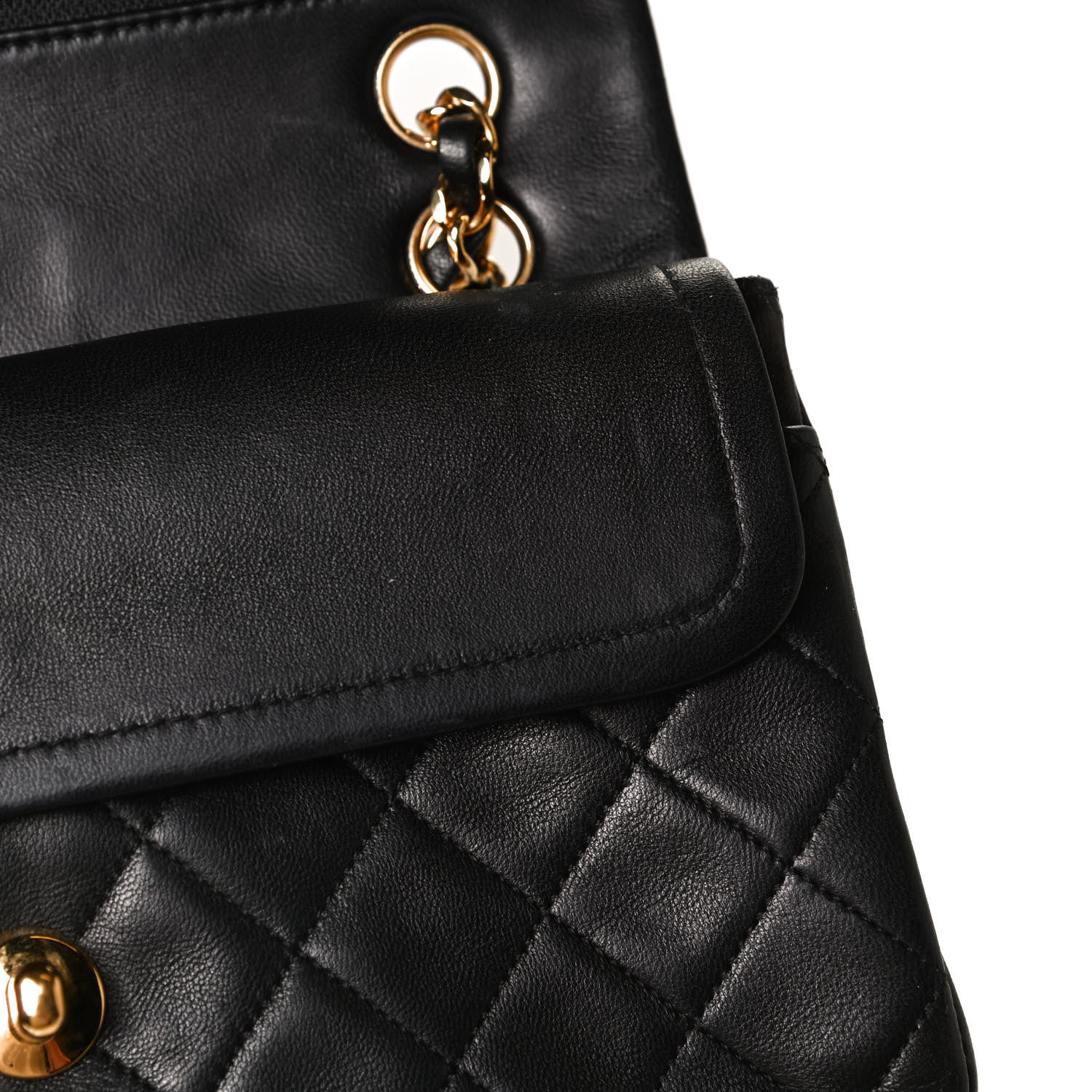 Chanel Lambskin Quilted Small Double Flap Black 13 of 14