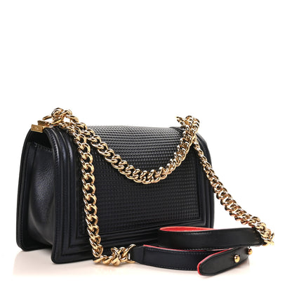 Chanel Lambskin Embossed Medium Boy Cube Flap Navy 3 of 11