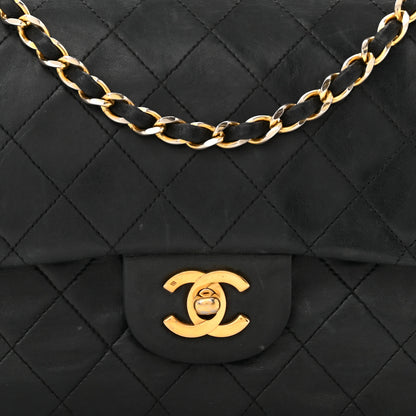 Chanel Lambskin Quilted Medium Double Flap Black 9 of 16
