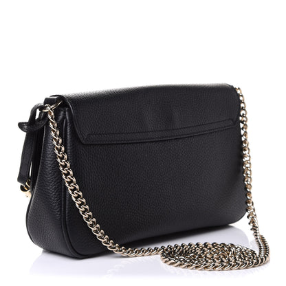 Gucci Pebbled Calfskin Medium Soho Flap Crossbody Black 3 of 9