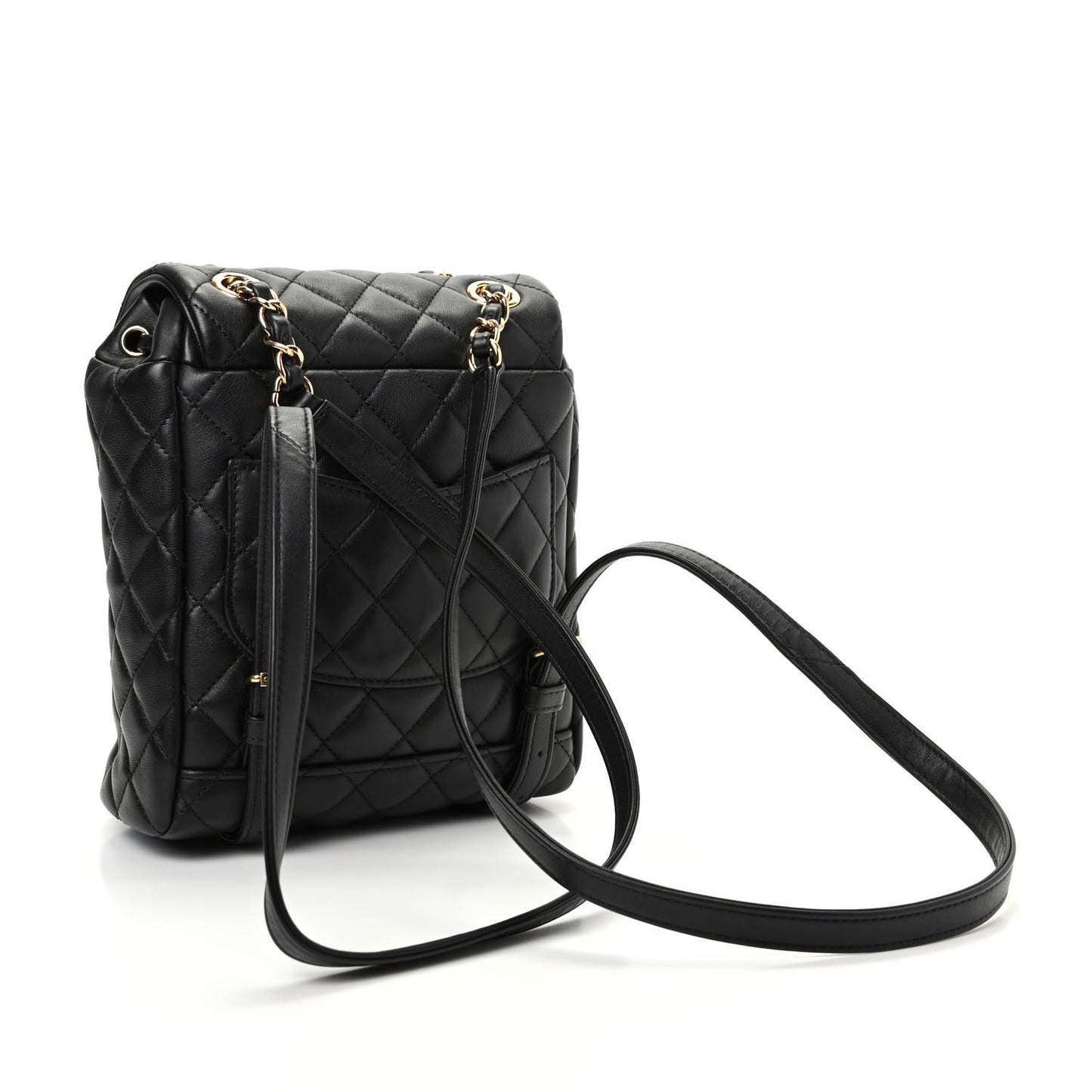 Calfskin Quilted Mini Urban Spirit Backpack Black