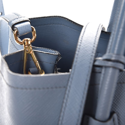 Prada Saffiano Cuir Medium Double Bag Aviazione 9 of 9