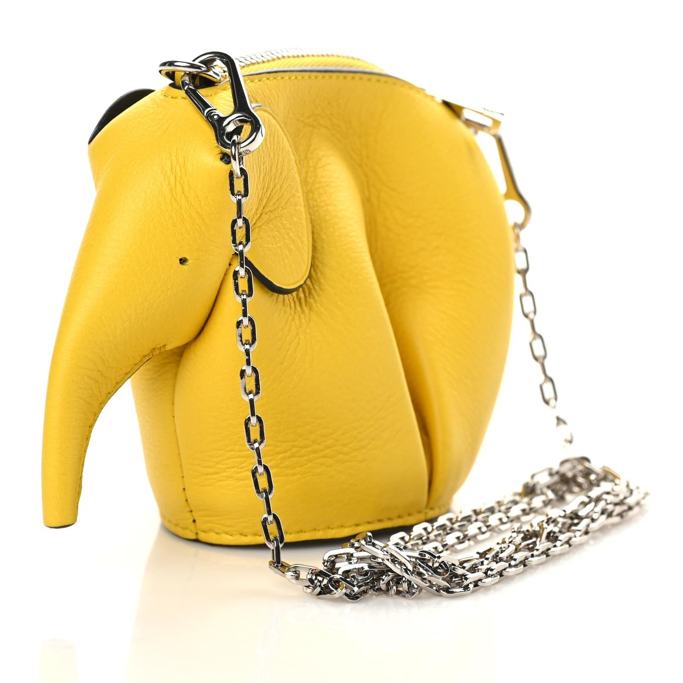 Calfskin Elephant Pouch Yellow