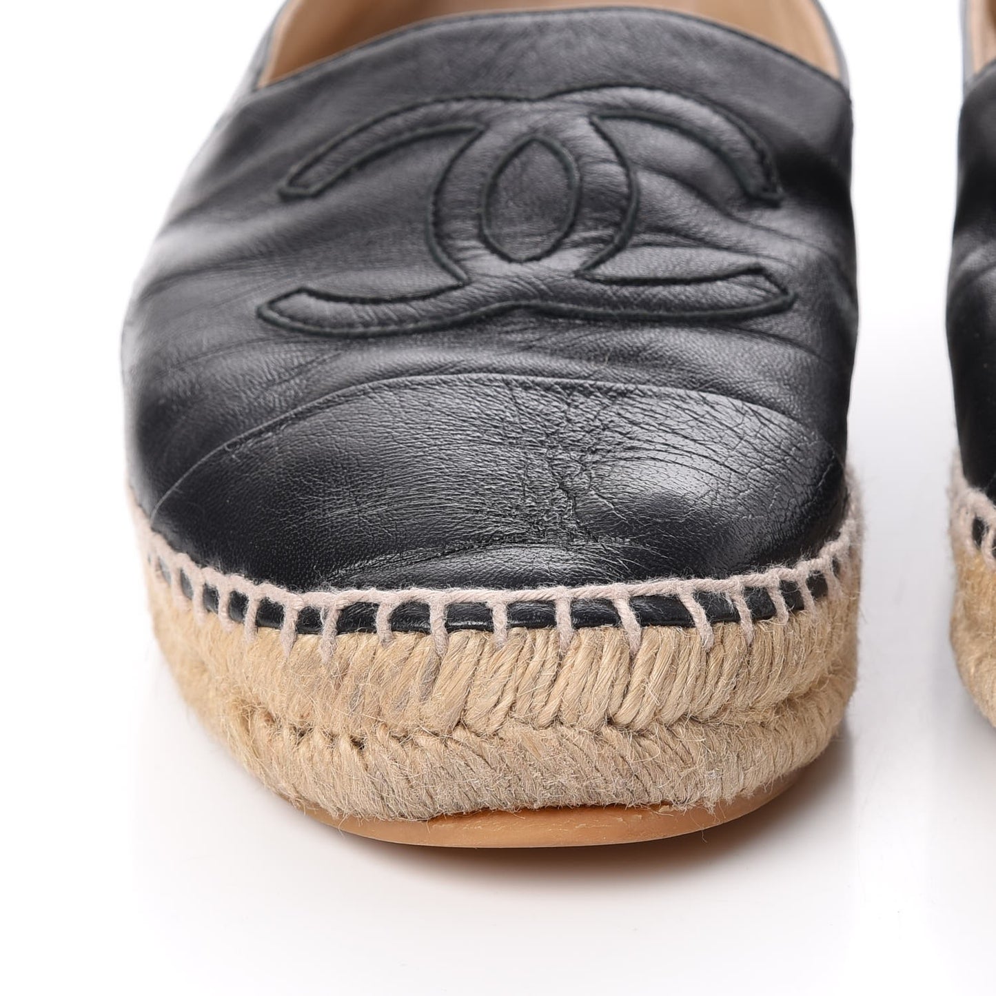 Lambskin CC Espadrilles 39 Black