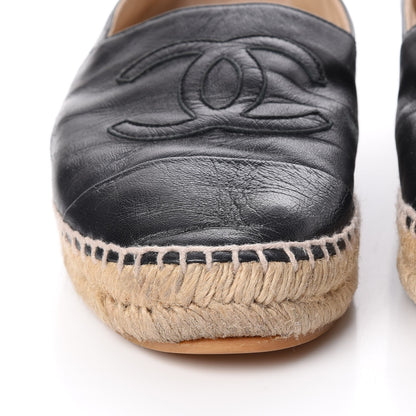Chanel Lambskin CC Espadrilles 39 Black 17 of 25
