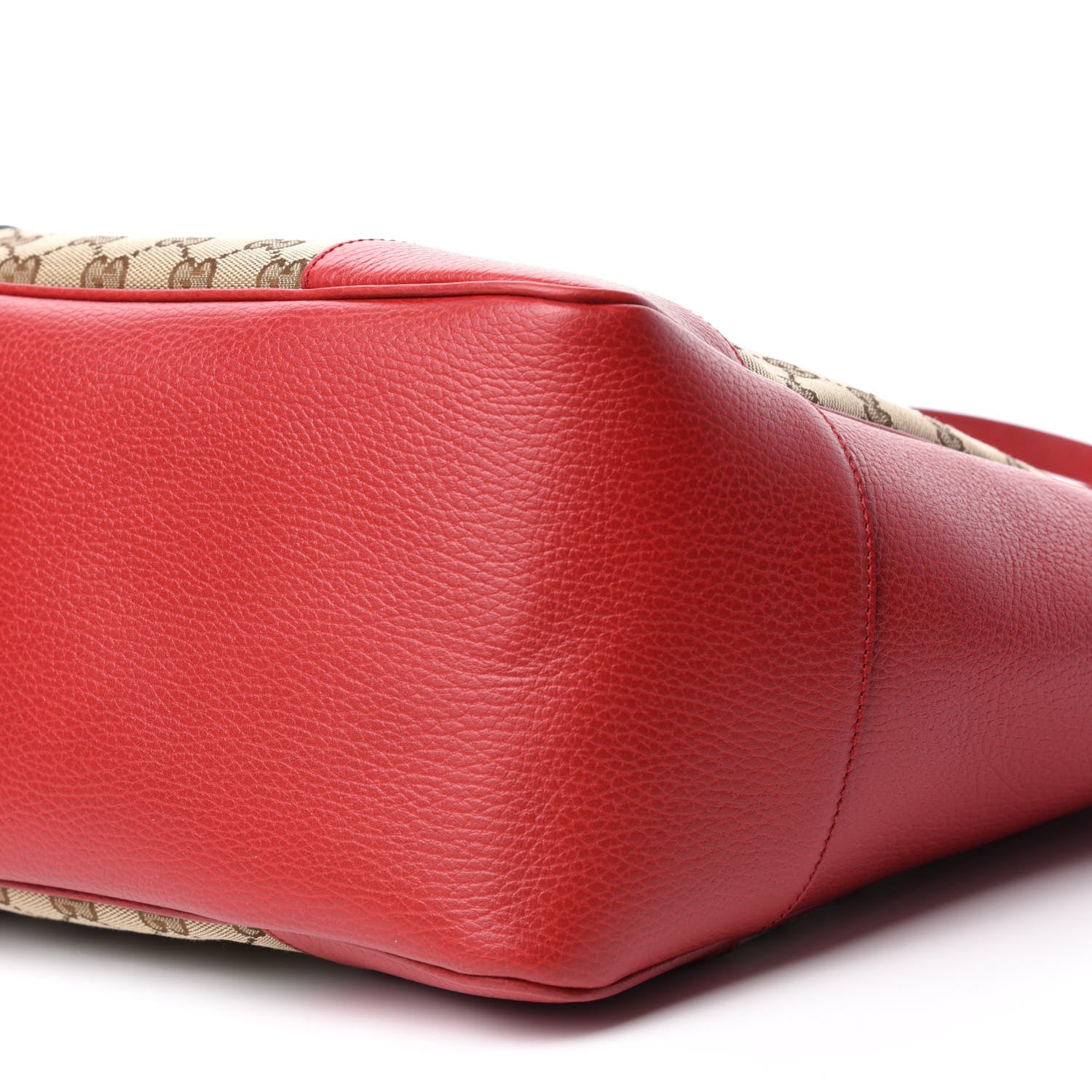 Gucci Monogram Bree Zippered Tote Beige Red 7 of 10