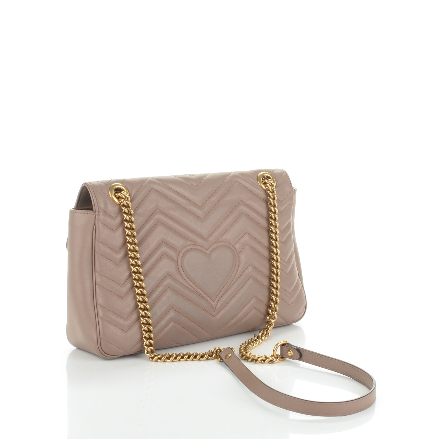 Gucci Calfskin Matelasse Medium GG Marmont Shoulder Bag Porcelain Rose 3 of 7