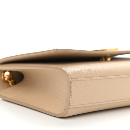 Saint Laurent Grain De Poudre Small Monogram Kate Satchel Dark Beige 8 of 9