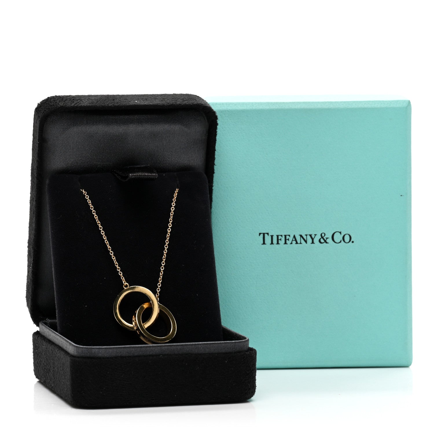 Tiffany 18K Yellow Gold 1837 Interlocking Circles Pendant Necklace 5 of 5