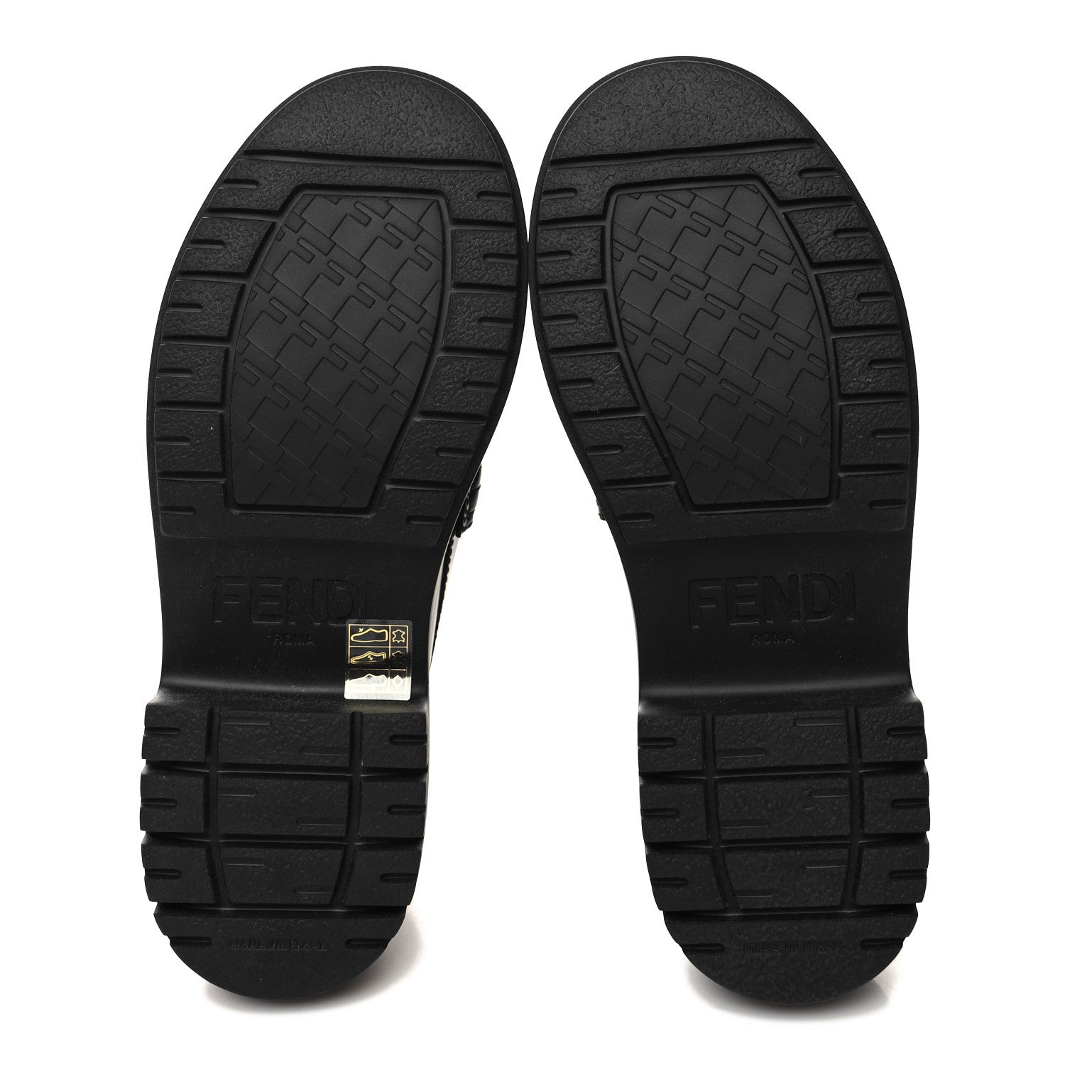 Fendi Vitello Abrasivato Fendigraphy 50mm Loafers 38 Black 5 of 8