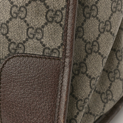 Gucci Soft GG Supreme Monogram Web Large Duffle Bag Beige New Acero Crop 12 of 30