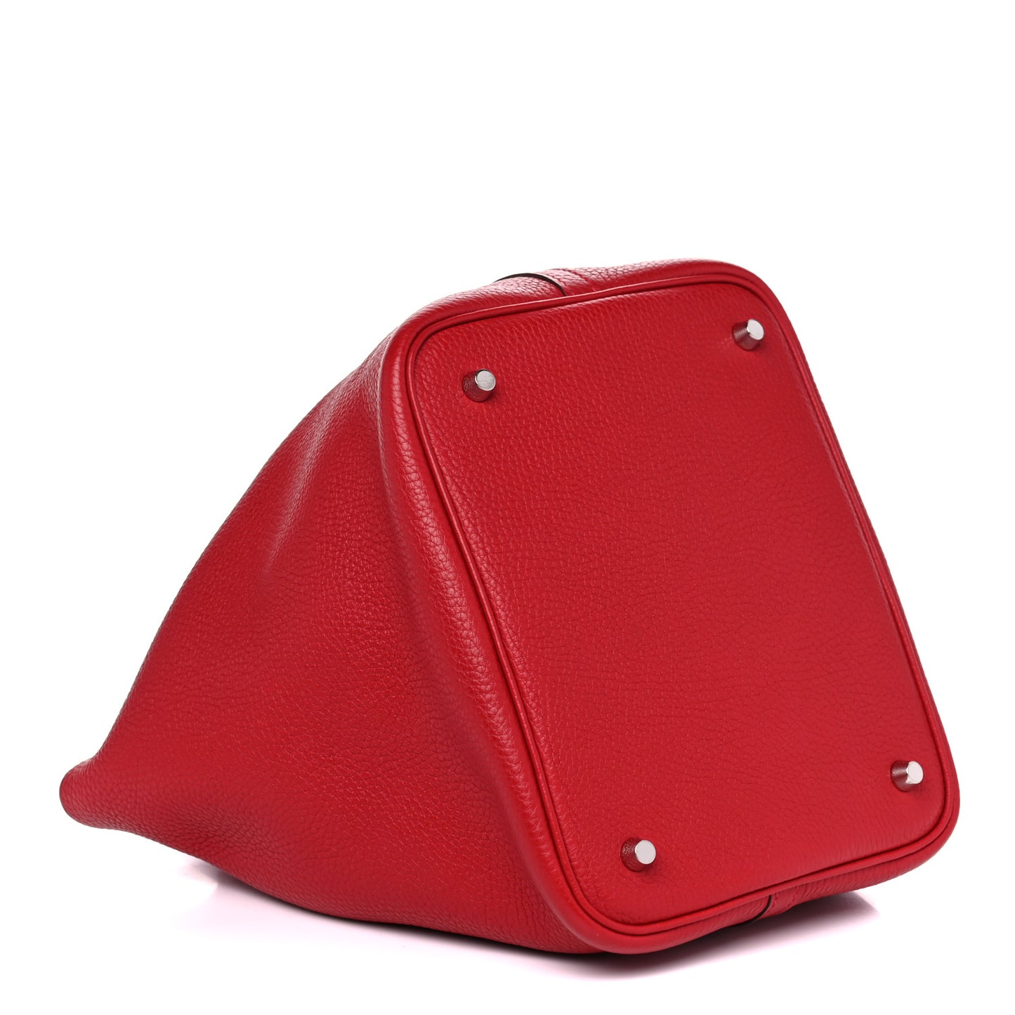 Taurillon Clemence Picotin Lock 22 MM Rouge Casaque