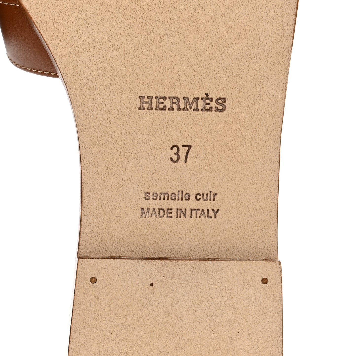 Box Calfskin Oran Sandals 37 Gold