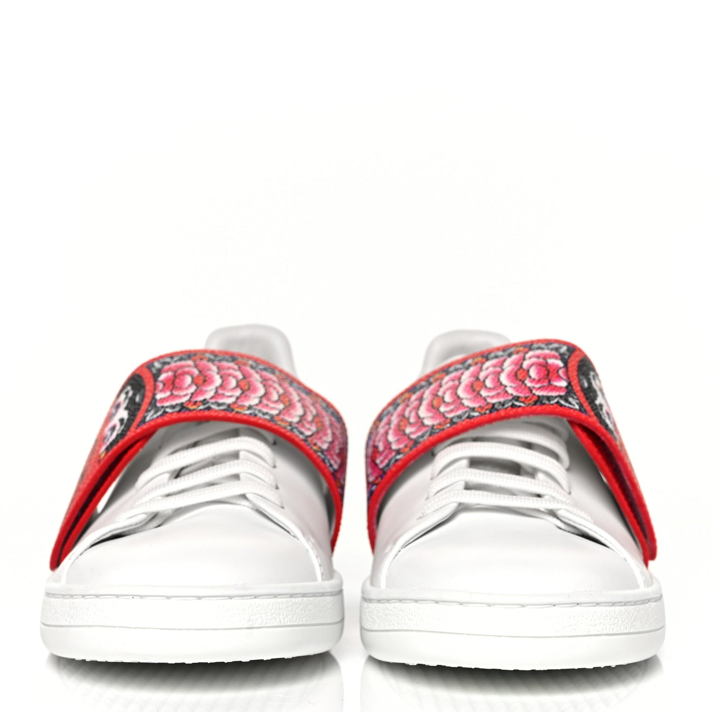 Calfskin Reverse Monogram Kabuki Low Top Sneakers 37 White