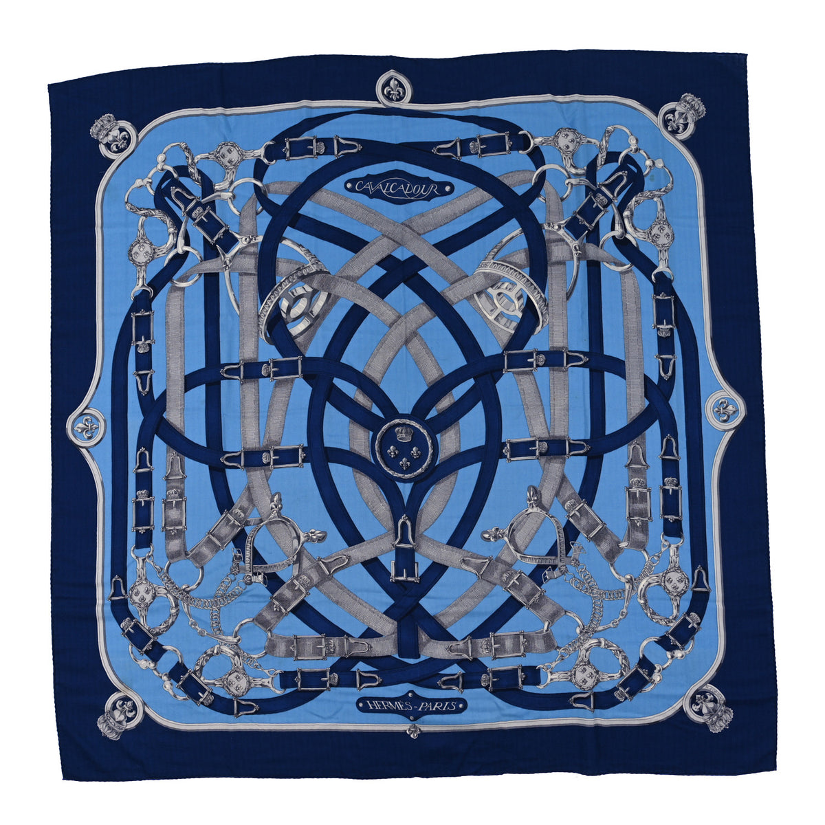 Hermes Cashmere Silk Cavalcadour Shawl 140 1 of 4