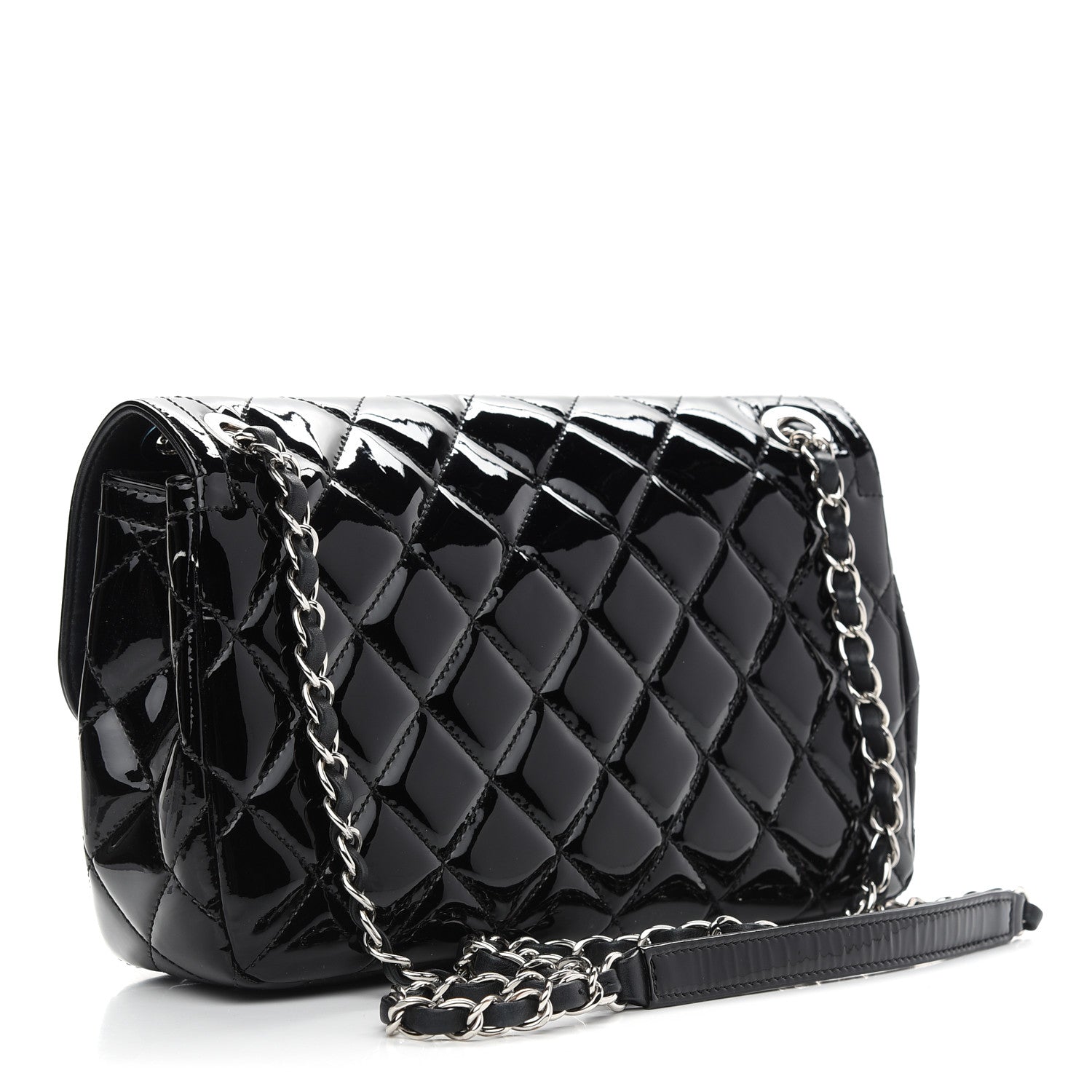Chanel Patent Quilted Large Coco Shine Flap Black 3 of 10