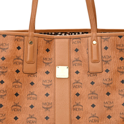 MCM Visetos Large Liz Reversible Shopper Tote Cognac 11 of 16