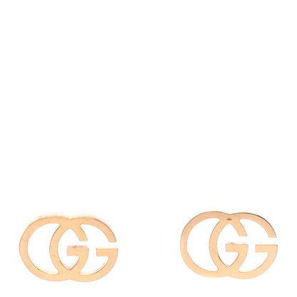 Gucci 18K Yellow Gold GG Tissue Stud Earrings 1 of 5