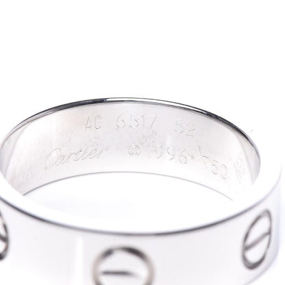 Cartier 18K White Gold 5.5mm LOVE Ring 52 6 4 of 5