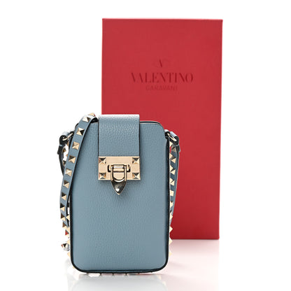 Valentino Garavani Grained Calfskin Rockstud Crossbody Phone Case Niagara 11 of 11