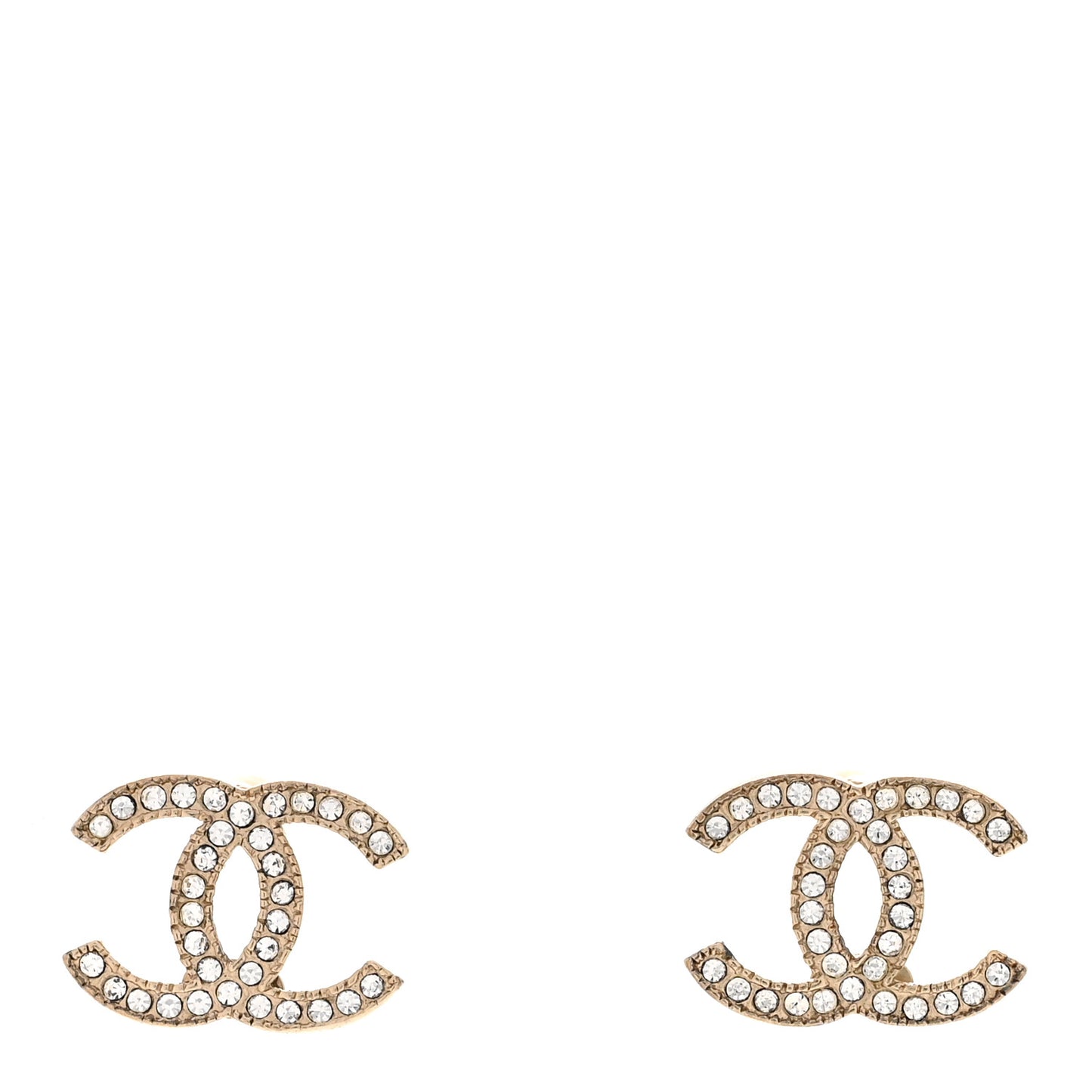 Crystal CC Earrings Gold