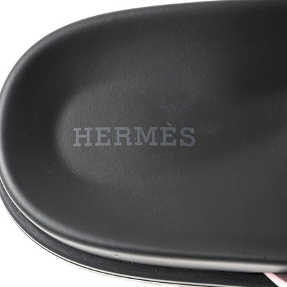 Hermes Calfskin Womens Chypre Sandals 39 Rose Porcelaine 6 of 8