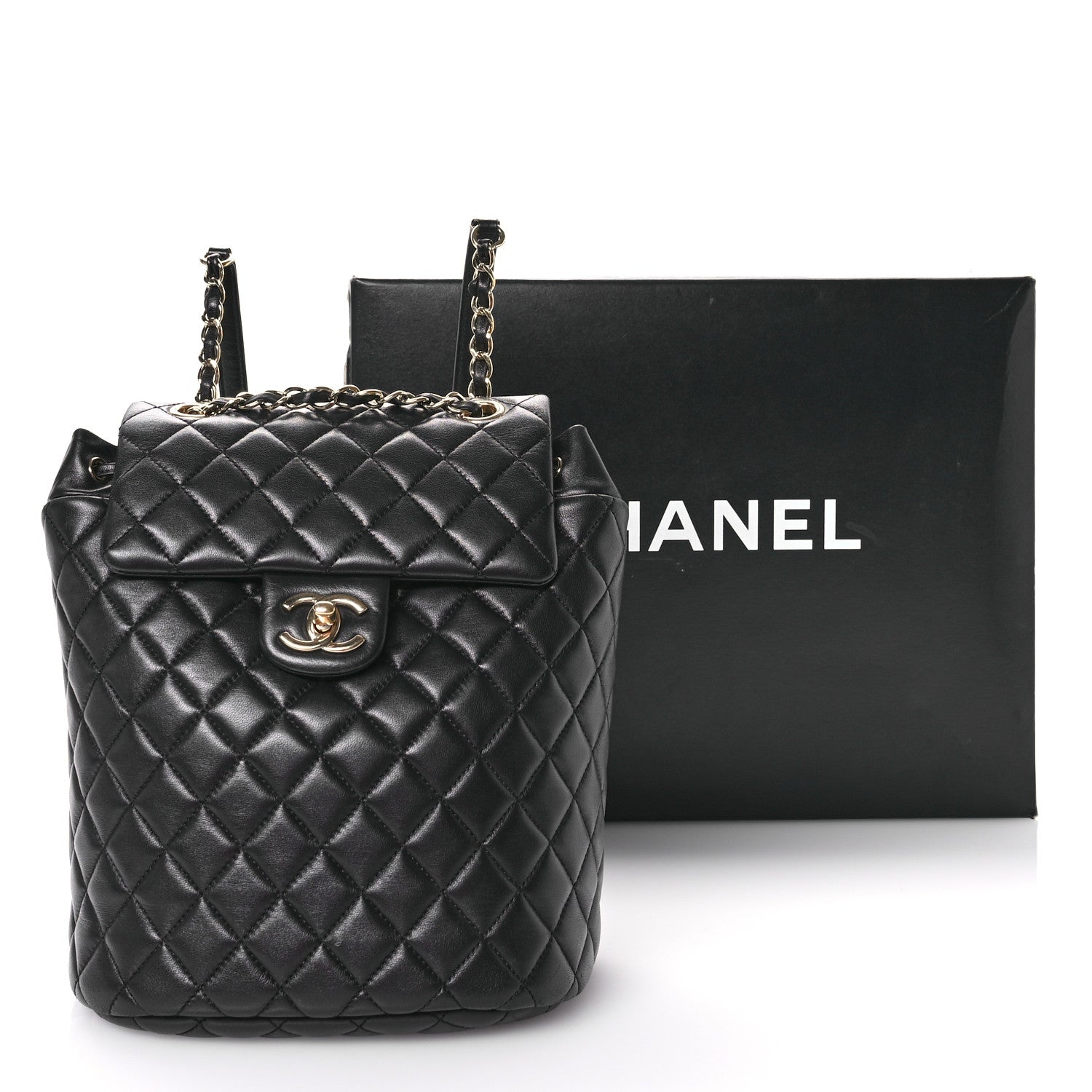Chanel Lambskin Quilted Small Urban Spirit Backpack Black 11 of 11