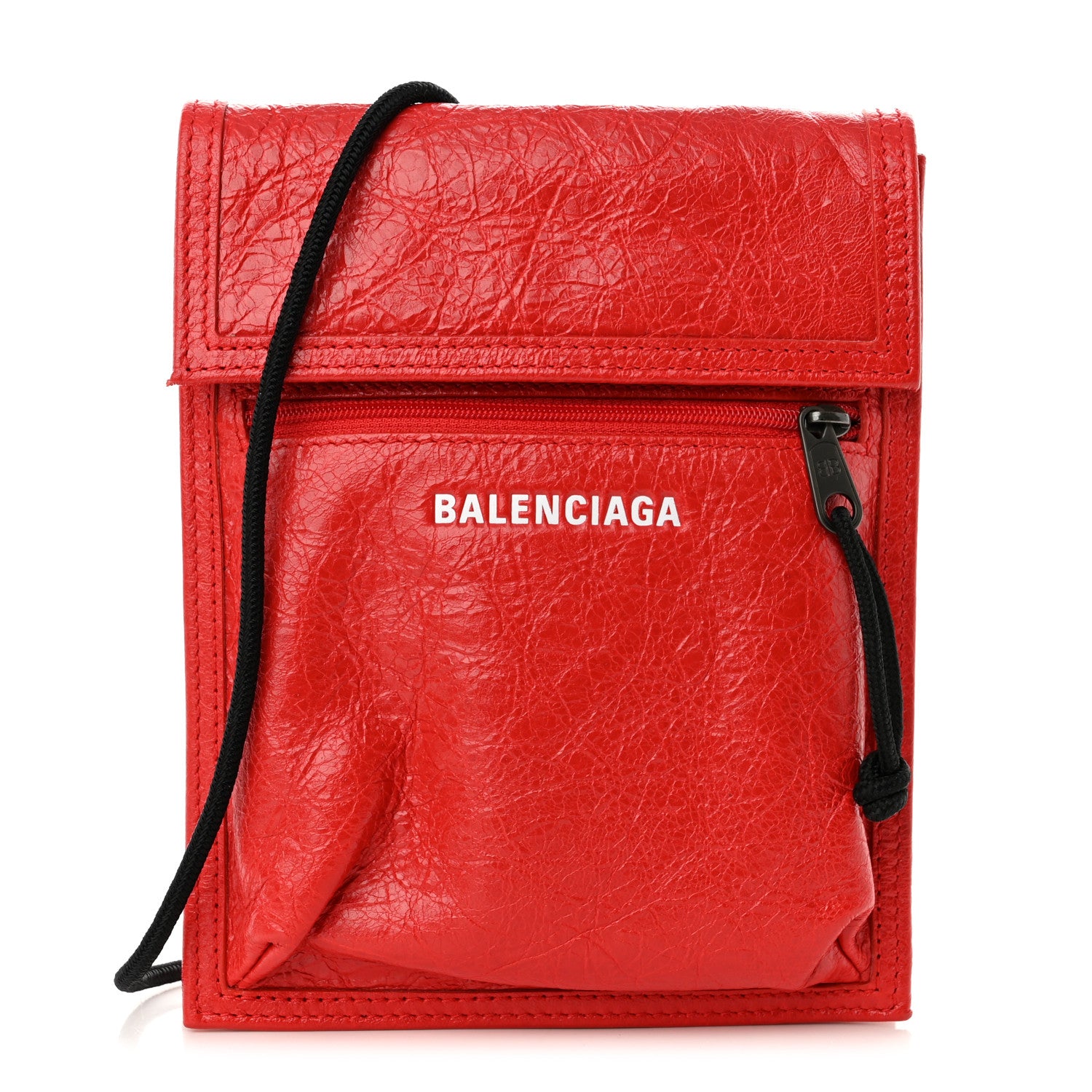 Balenciaga Agneau Arena Small Explorer Crossbody Pouch Red 1 of 9