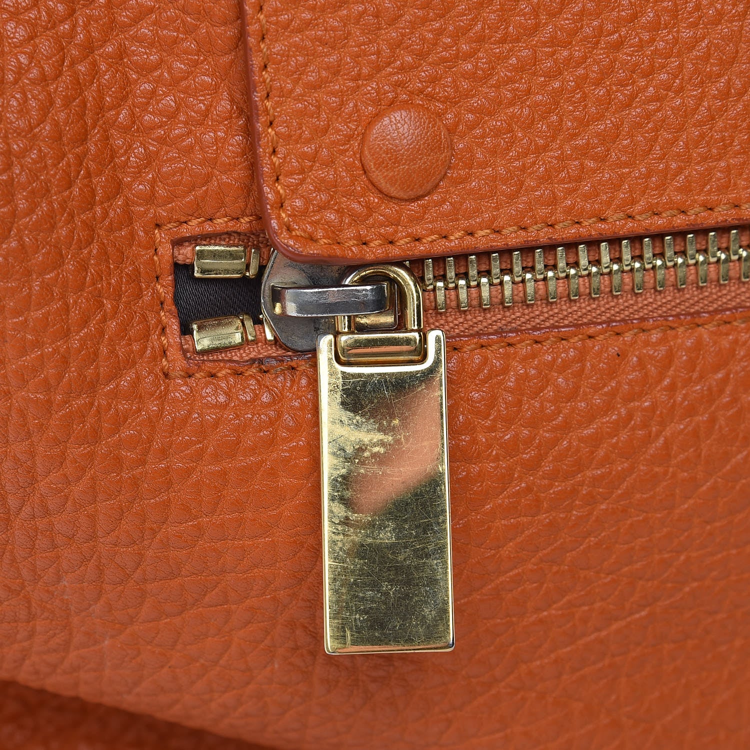 Chloe Grained Calfskin Brooke Satchel Orange 11 of 17