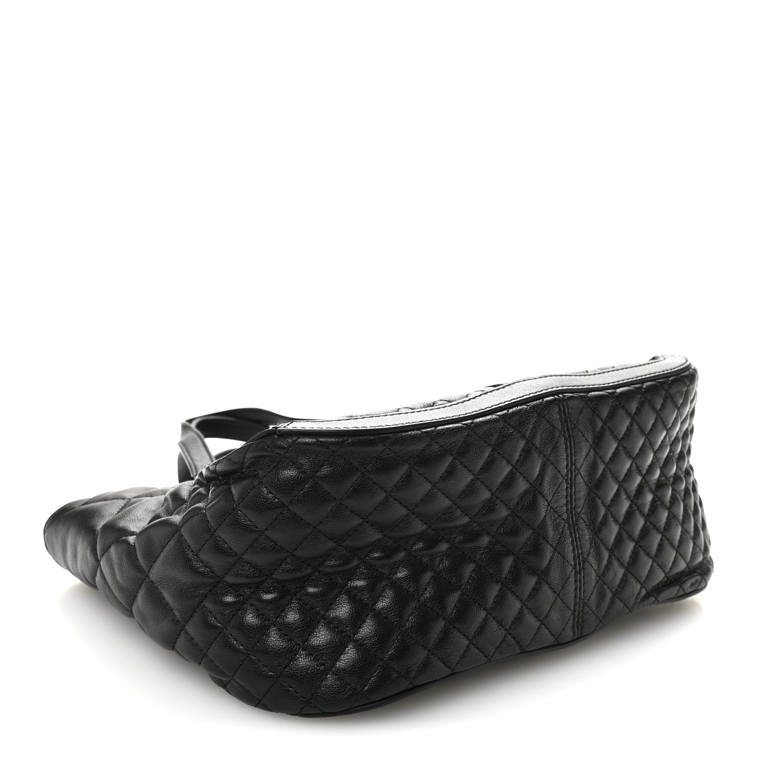 Versace Calfskin Quilted Greca Goddess Tote Bag Black 4 of 9