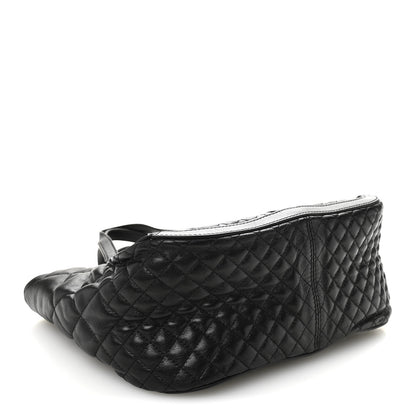 Versace Calfskin Quilted Greca Goddess Tote Bag Black 4 of 9