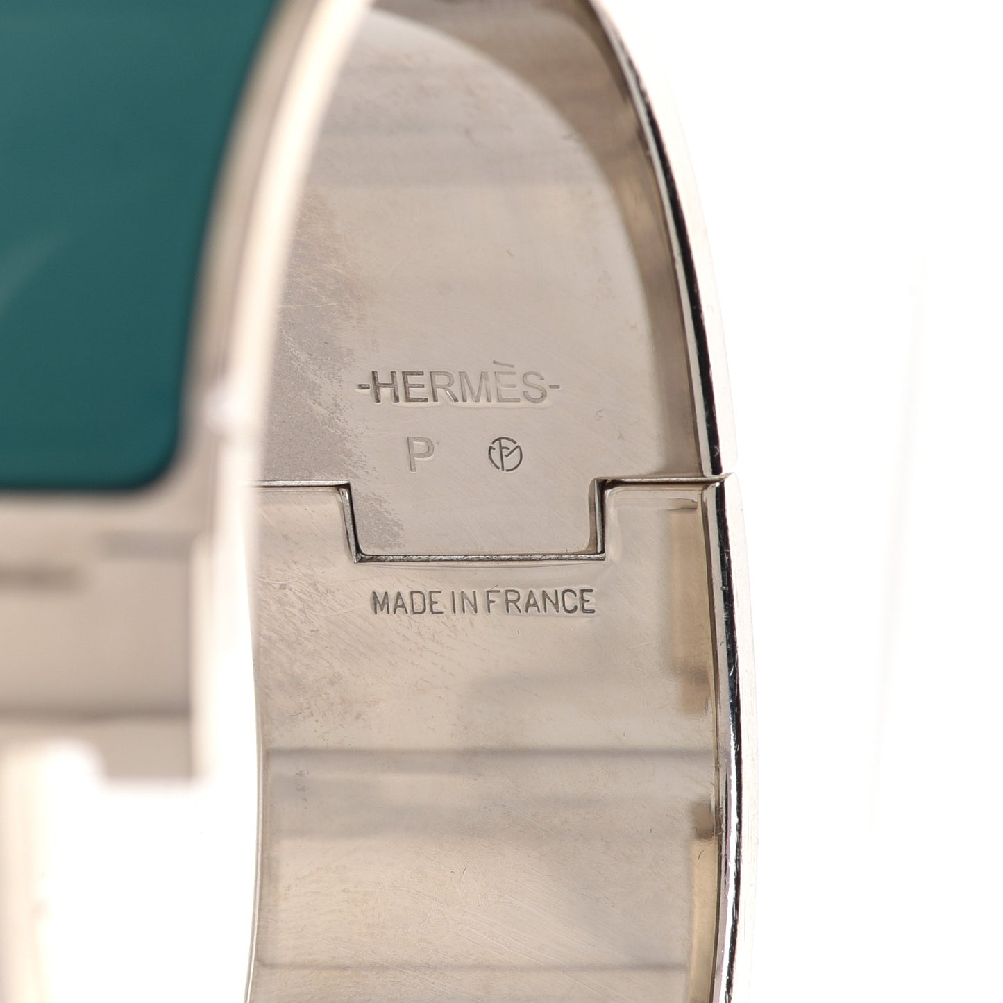 Enamel Wide Clic Clac H Bracelet PM Malachite