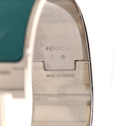 Hermes Enamel Wide Clic Clac H Bracelet PM Malachite 5 of 6