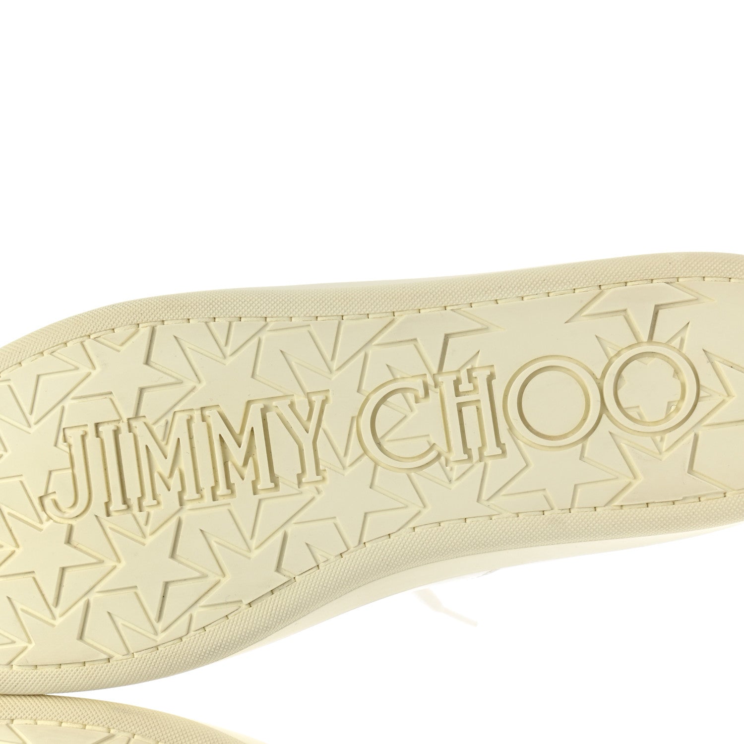 Jimmy Choo Calfskin Bells Lace Up Sneakers 40 White Natural 6 of 8