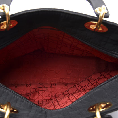 Christian Dior Nylon Cannage Large Lady Dior Black 4 of 11