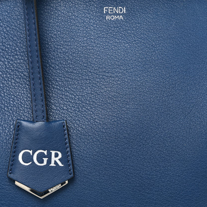 Fendi Vitello Dolce Marmol Large By The Way Boston Bag Blue 8 of 23